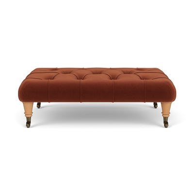 Foot Stool - Brick - Matt Velvet