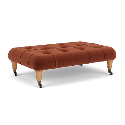 Foot Stool - Brick - Matt Velvet