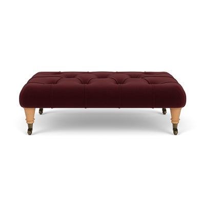 Foot Stool - Dark Rosehip - Matt Velvet