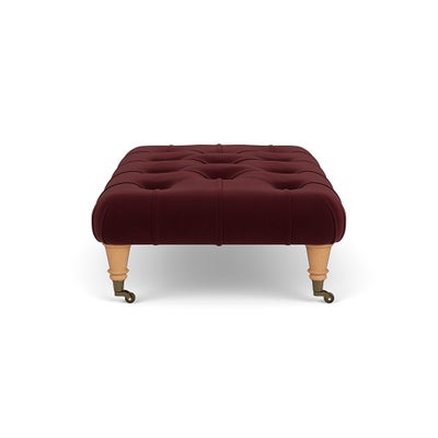 Foot Stool - Dark Rosehip - Matt Velvet
