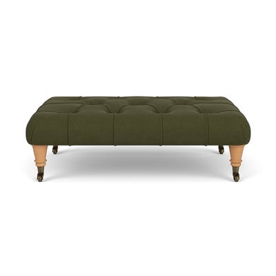 Foot Stool - Forest Green - House Linen Mix
