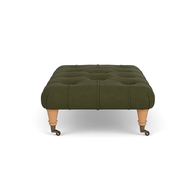Foot Stool - Forest Green - House Linen Mix
