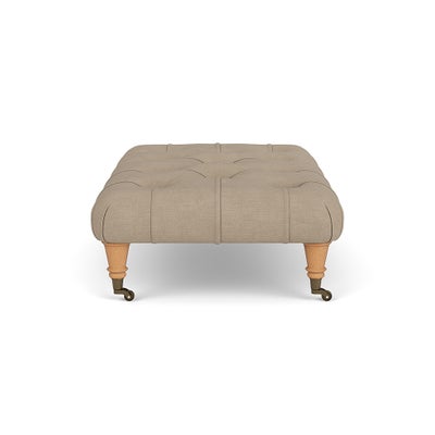 Foot Stool - Natural - House Linen Mix