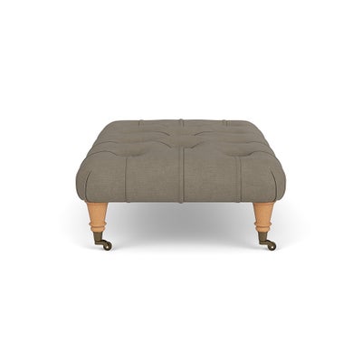 Foot Stool - Mid Grey - House Linen Mix
