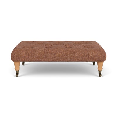 Foot Stool - Brick Marl - Aquaclean Oxford