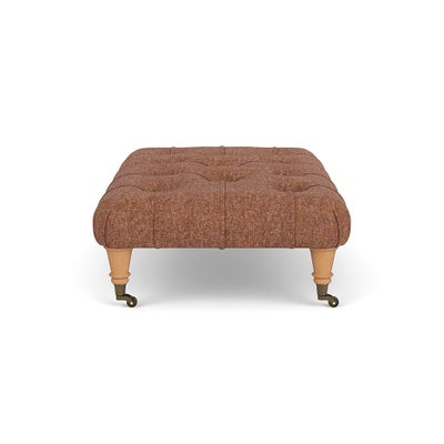 Foot Stool - Brick Marl - Aquaclean Oxford