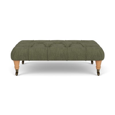 Foot Stool - Fern - Luxury Italian Linen