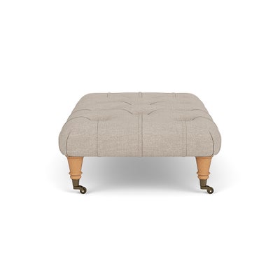 Foot Stool - Natural - Luxury Italian Linen