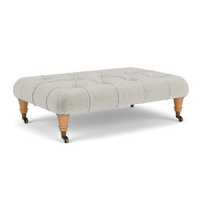 Foot Stool - Grey Mist - Eco Chenille
