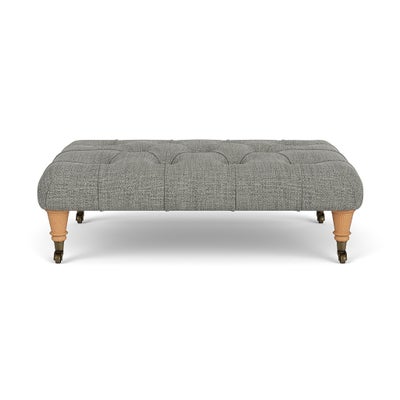 Foot Stool - Grey marl - Rustic weave