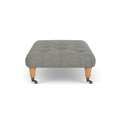 Foot Stool - Grey marl - Rustic weave