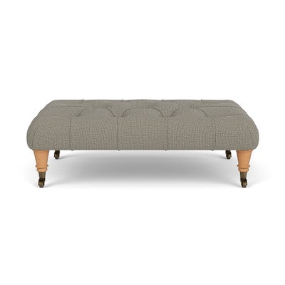 Foot Stool - Flax - Rustic Weave