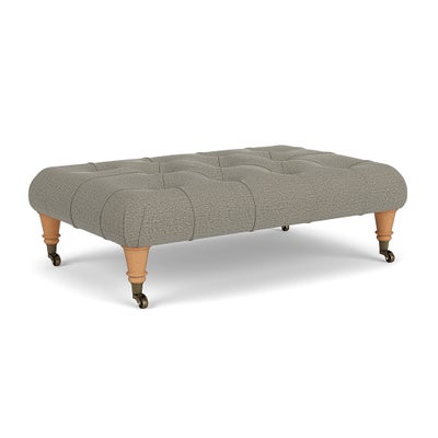 Foot Stool - Flax - Rustic Weave