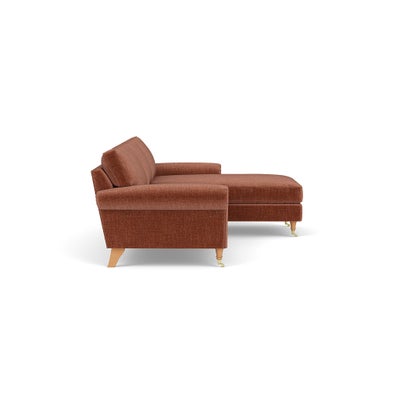 Chaise Large Right Hand - Cinnamon - Eco Chenille