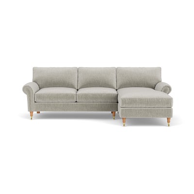 Chaise Large Right Hand - Grey Mist - Eco Chenille