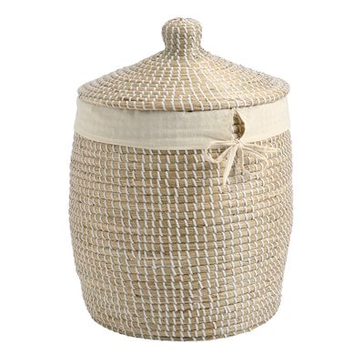 Seagrass Basket With Lid - Medium