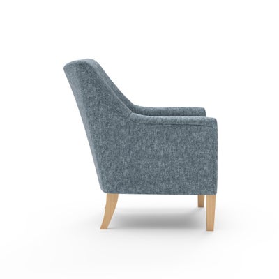 Armchair - Mid Blue - Aquaclean Oxford
