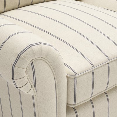 Chaise Large Right Hand - Charcoal - Compton Stripe