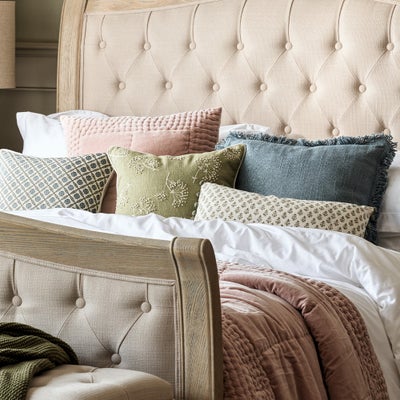 Luxury Cotton Velvet Dusky Pink Cushion 50x50cm