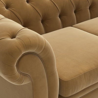 3 Seater - Mustard - Matt Velvet