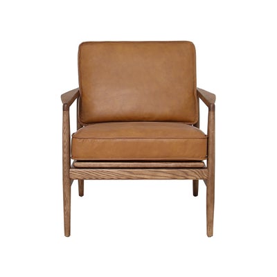 Oliver - Armchair - Tan - Premium Leather