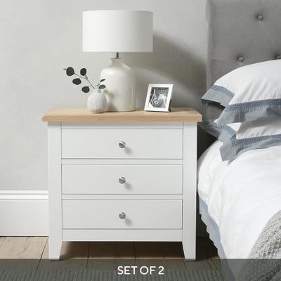 Set of 2 Jumbo Bedside Tables