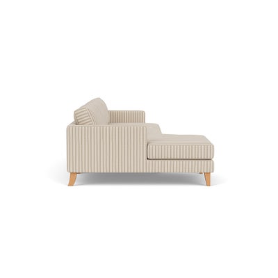Chaise Large Left Hand - Sage - Kingham Stripe