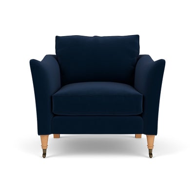 Armchair - Deep blue - Matt Velvet