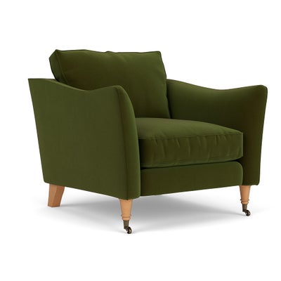Armchair - Forest Green - Matt Velvet