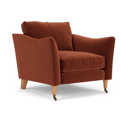 Armchair - Brick - Matt Velvet