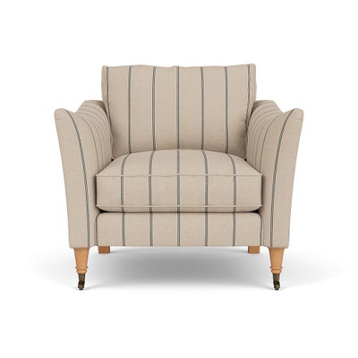 Armchair - Charcoal - Compton Stripe