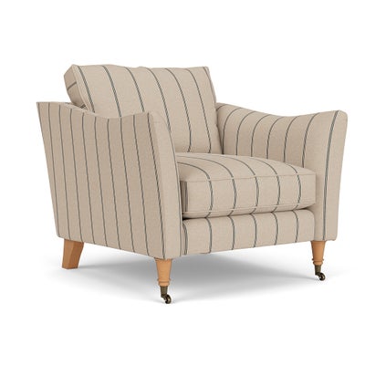 Armchair - Charcoal - Compton Stripe