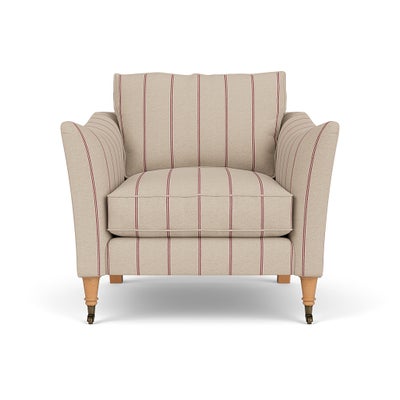 Armchair - Raspberry - Compton Stripe