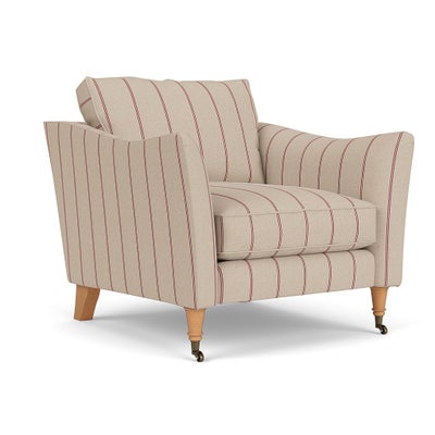 Armchair - Raspberry - Compton Stripe