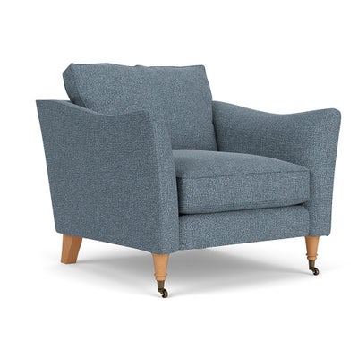 Armchair - Mid Blue - Aquaclean Oxford