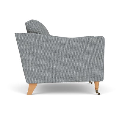 Armchair - Navy - Herringbone Weave
