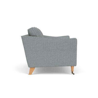 2 Seater - Navy - Herringbone Weave