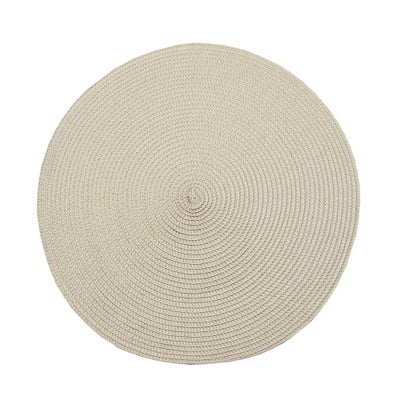 Circular Ribbed Placemat Linen