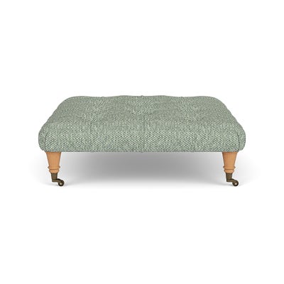 Foot Stool - Lake - Herringbone Weave