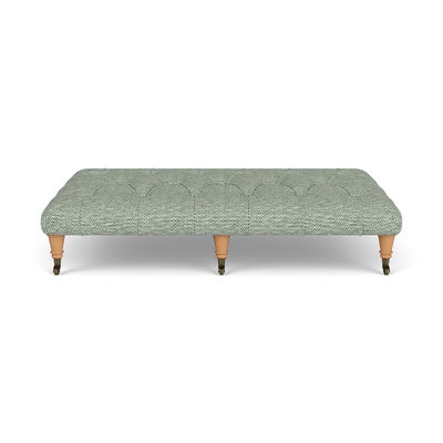 Foot Stool - Lake - Herringbone Weave