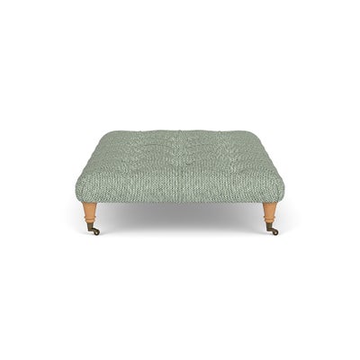 Foot Stool - Lake - Herringbone Weave
