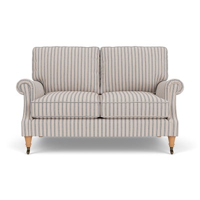 Large 2 Seater Sofa - Indigo - Kingham Stripe