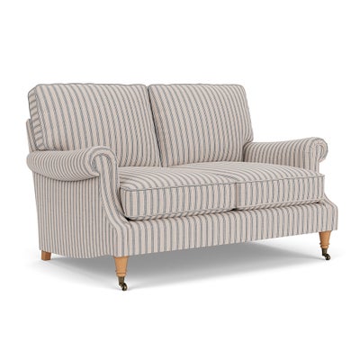 Large 2 Seater Sofa - Indigo - Kingham Stripe