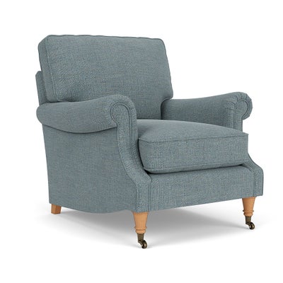 Armchair - Teal marl - Rustic weave