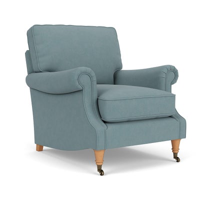 Armchair - Sky blue - House linen mix