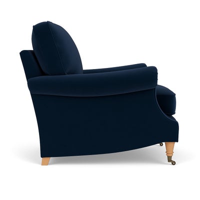 Armchair - Deep blue - Matt Velvet