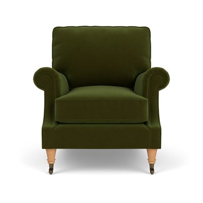 Armchair - Forest Green - Matt Velvet