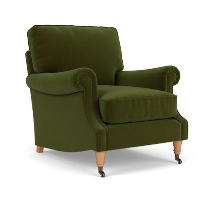 Armchair - Forest Green - Matt Velvet