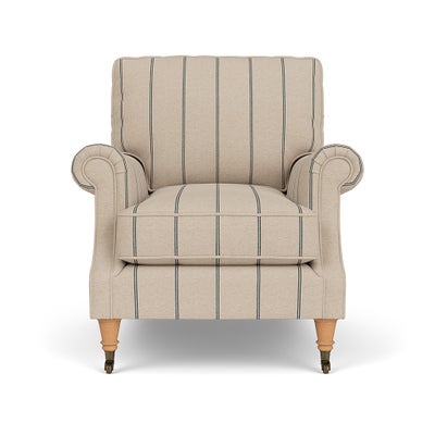 Armchair - Charcoal - Compton Stripe