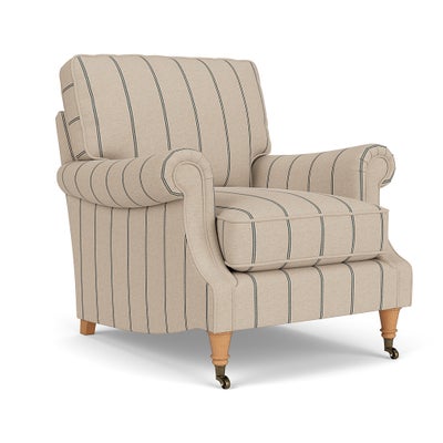 Armchair - Charcoal - Compton Stripe